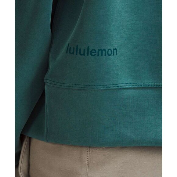 Lululemon Softstreme Perfectly Oversized Cropped Crew Storm Teal - Picture 7 of 9